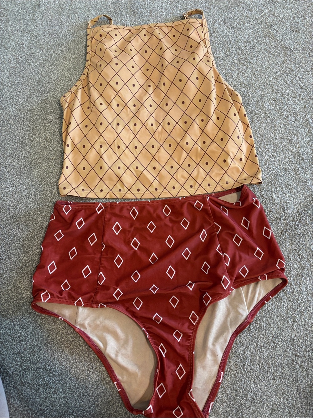 Kortni Jeane Pineapple/ Diamond High-Waist Bikini Set